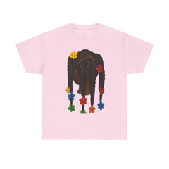Colourful Floral Hair T-Shirt