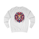 Colorful Lion Graphic Unisex Sweatshirt - Bold & Artistic Design for Animal Lovers
