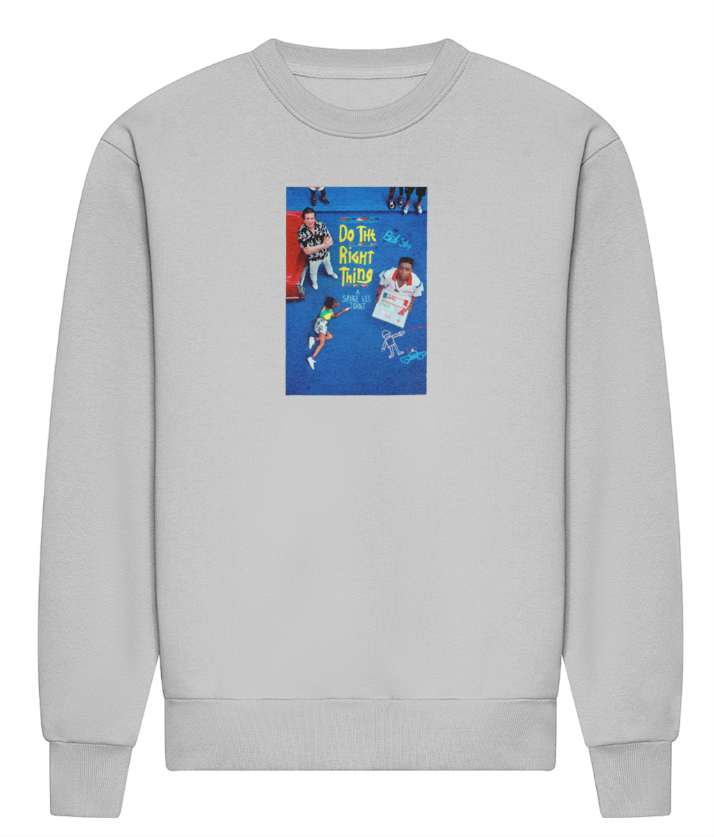 Do The Right Thing heavyweight sweatshirt in Heather Grey, without white borders