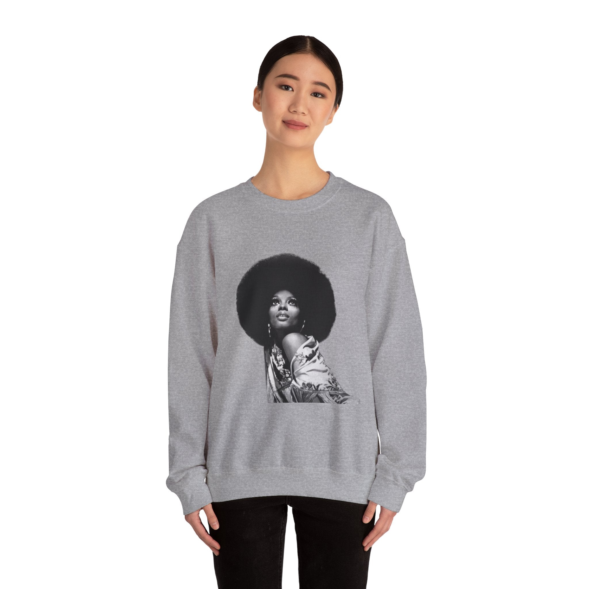 Diana Ross Empowering Afro-Inspired Unisex Crewneck Sweatshirt