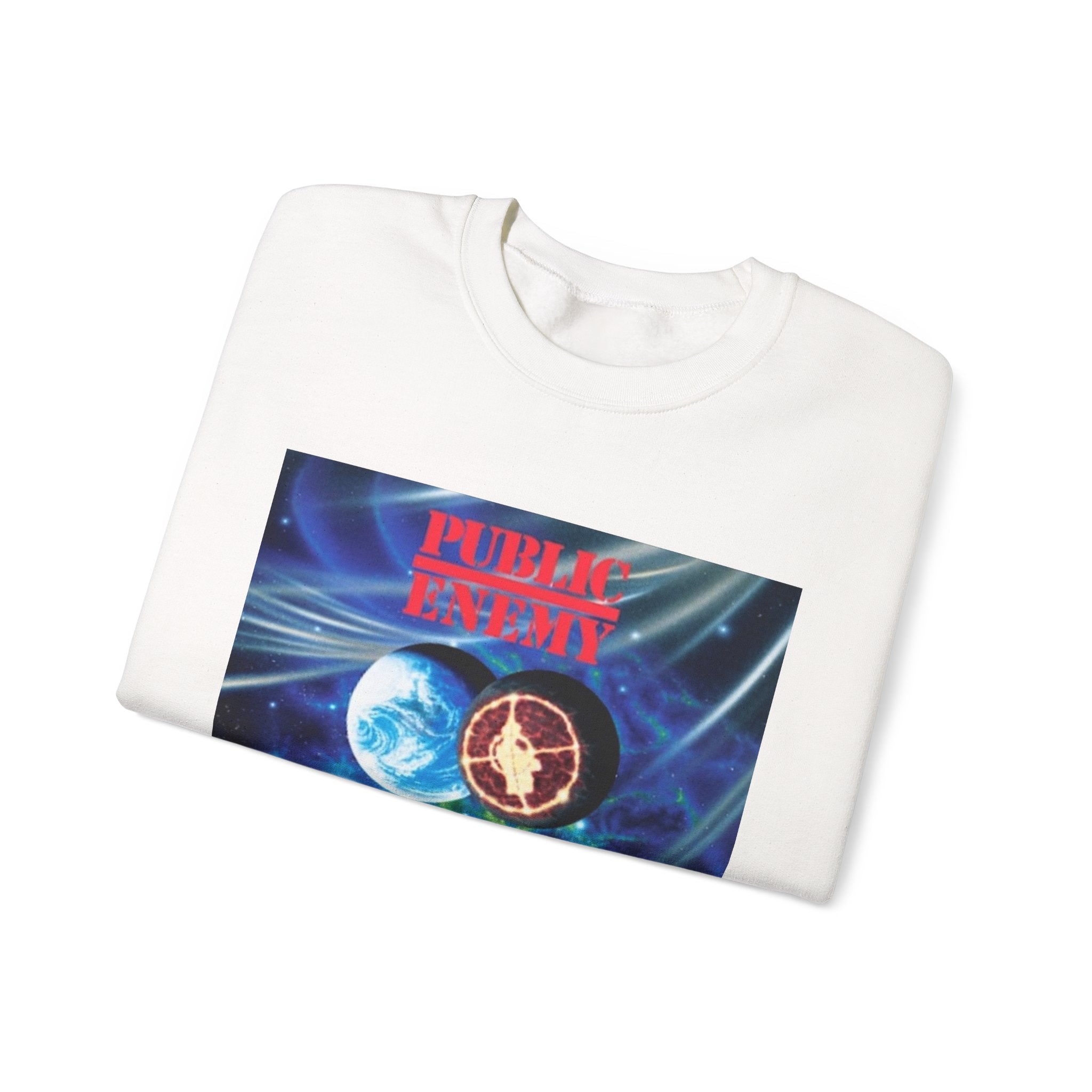 90s Hip Hop Fear of a Black Planet by Public Enemy Unisex Heavy Blend™ Crewneck Sweatshirt