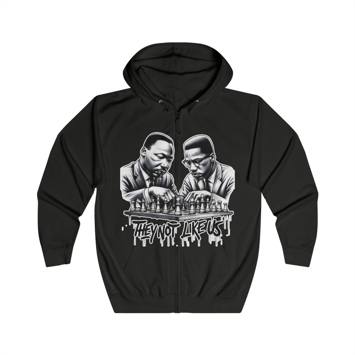 MLK & Malcolm X 'THEY NOT LIKE US' Unisex Pullover Hoodie
