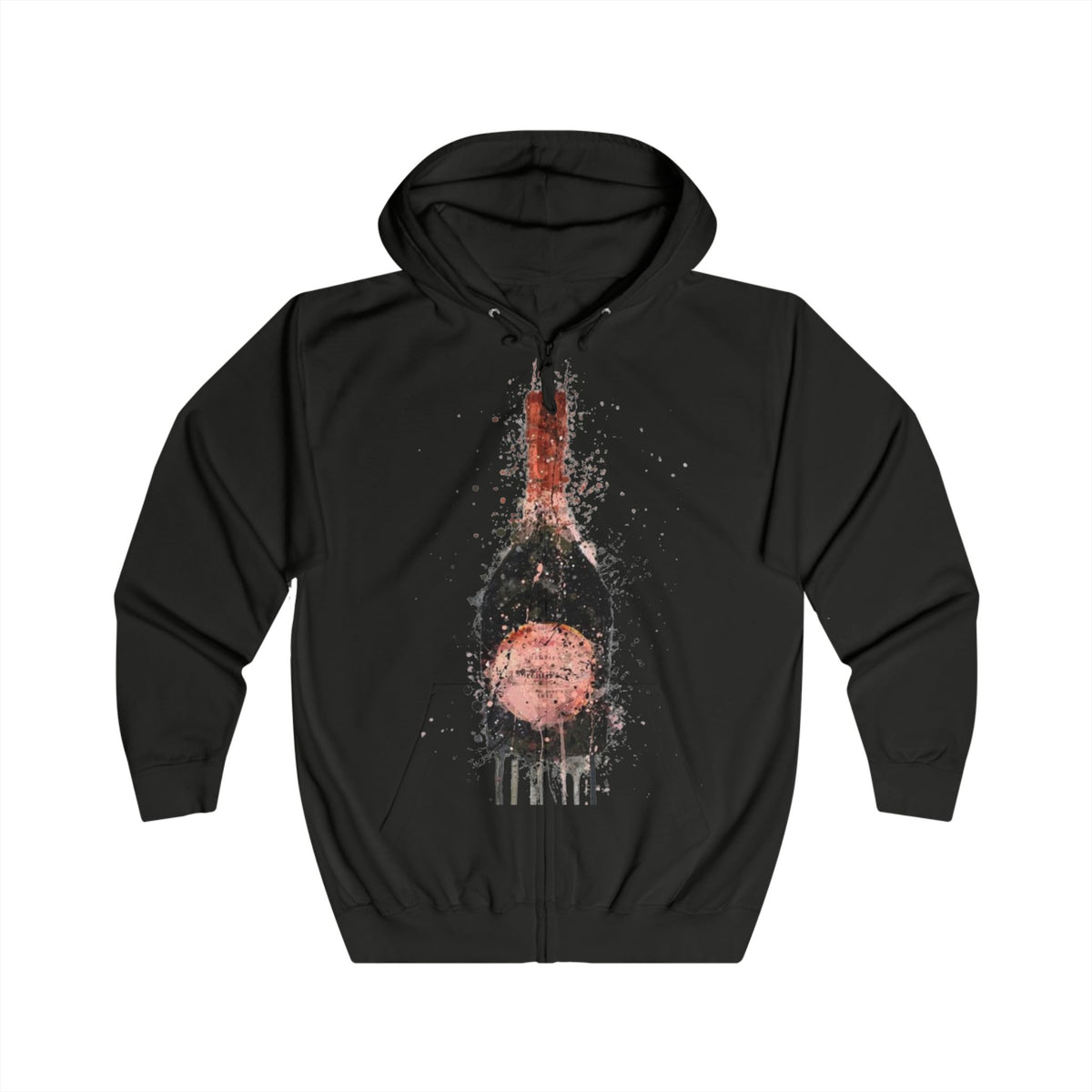 Champagne Graffiti Unisex Hoodie - Unique Fashion Statement for Wine Lovers