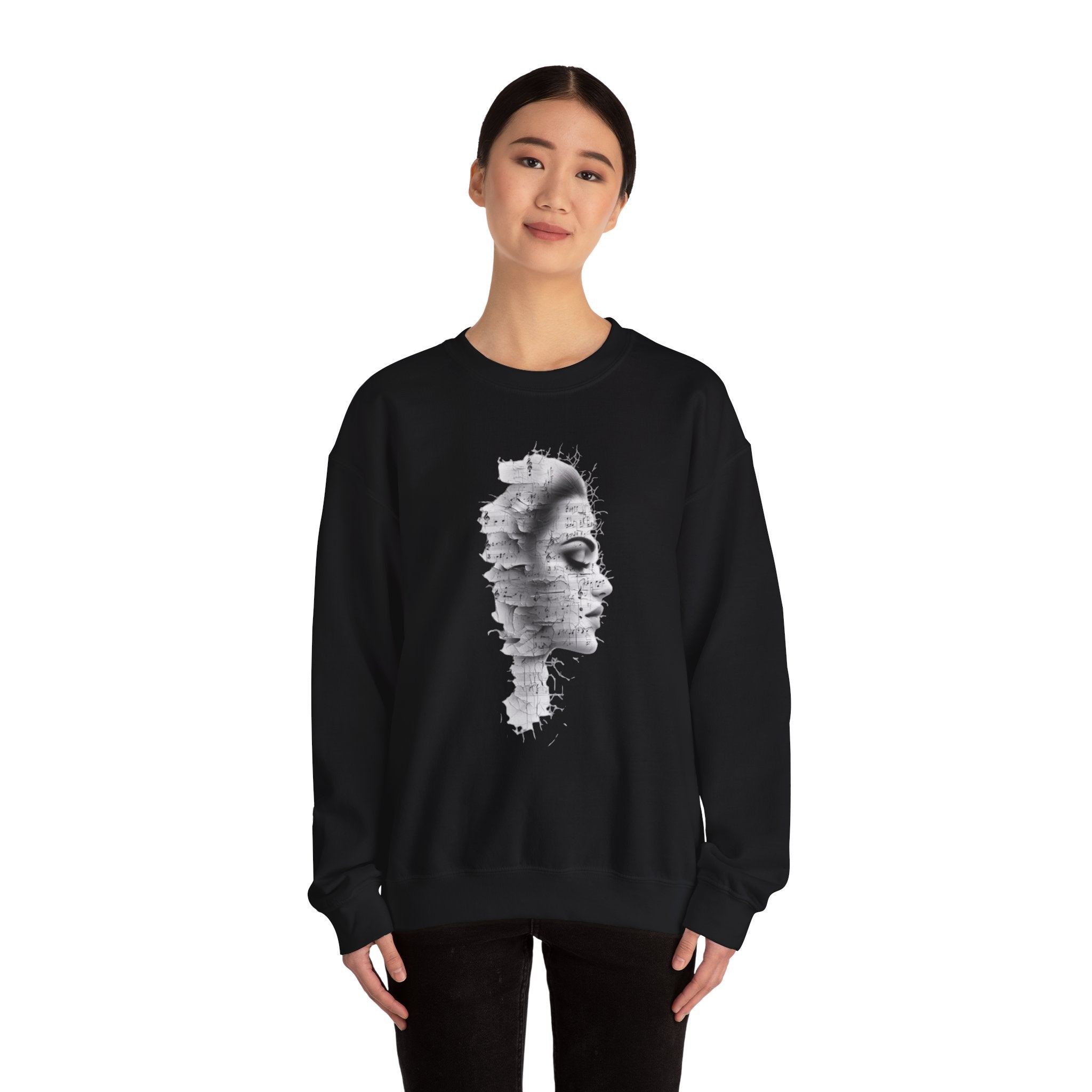 Silent Melodies Crewneck Sweatshirt for Creative Souls
