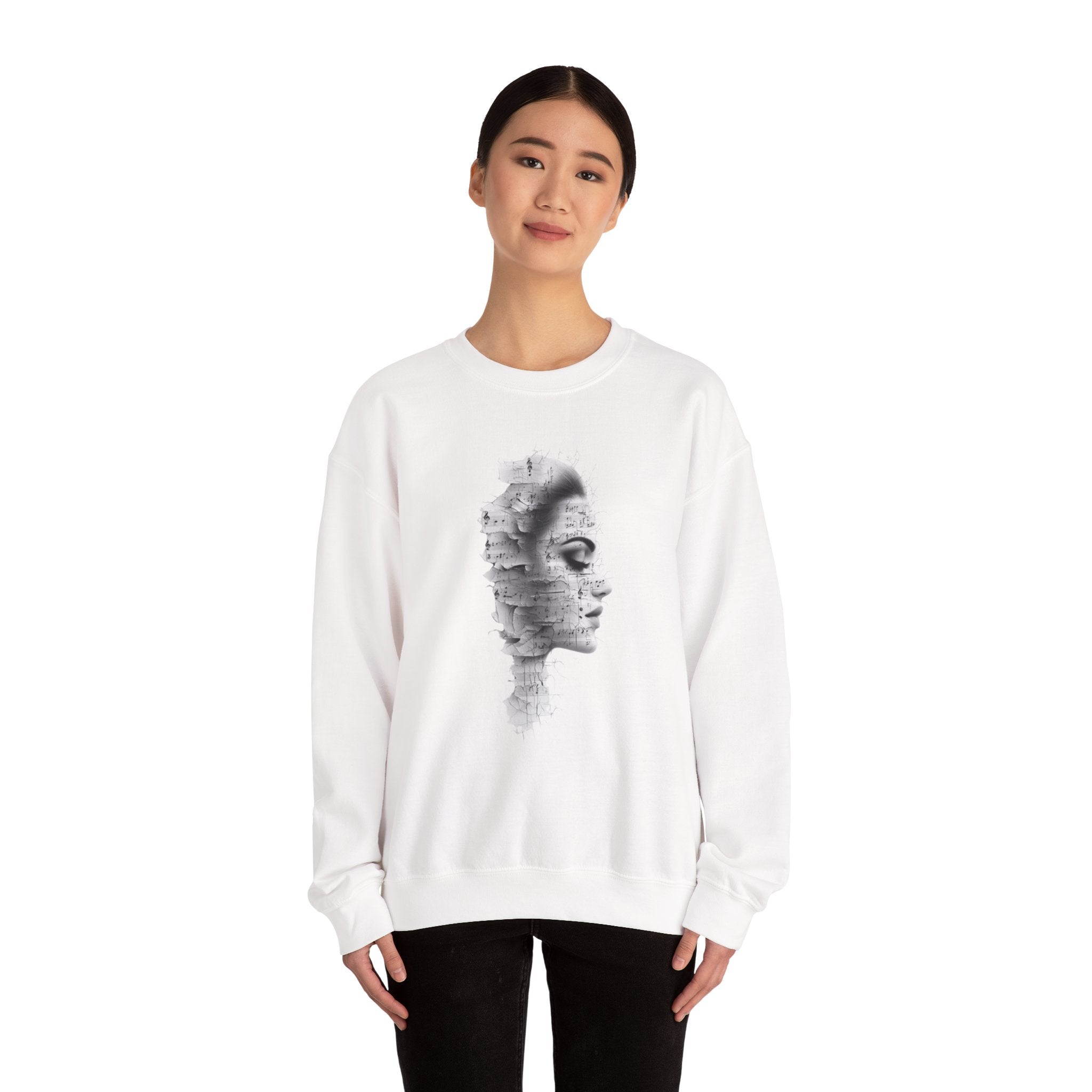 Silent Melodies Crewneck Sweatshirt for Creative Souls