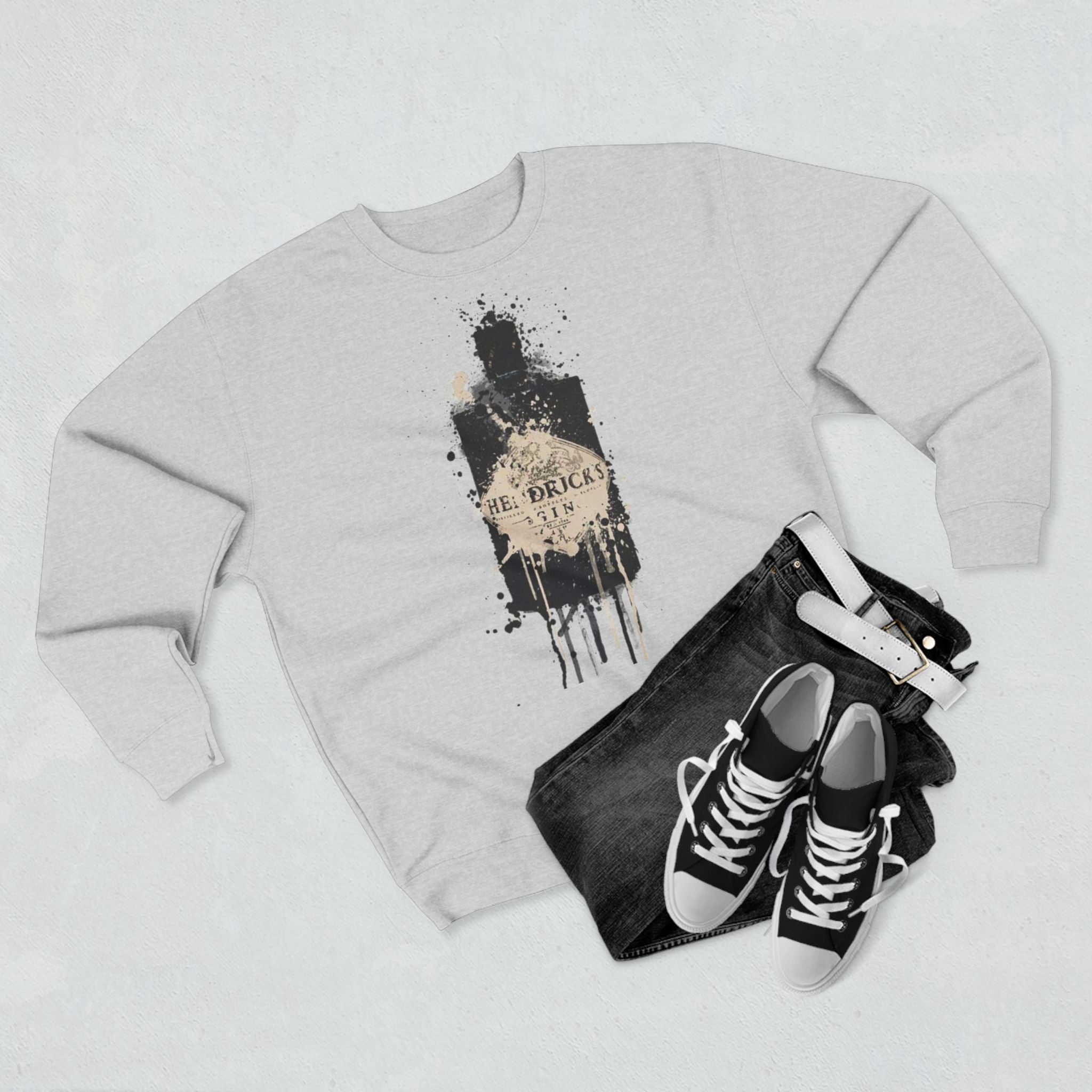 Hendricks Gin Sweatshirt with Watercolor Splatter Design