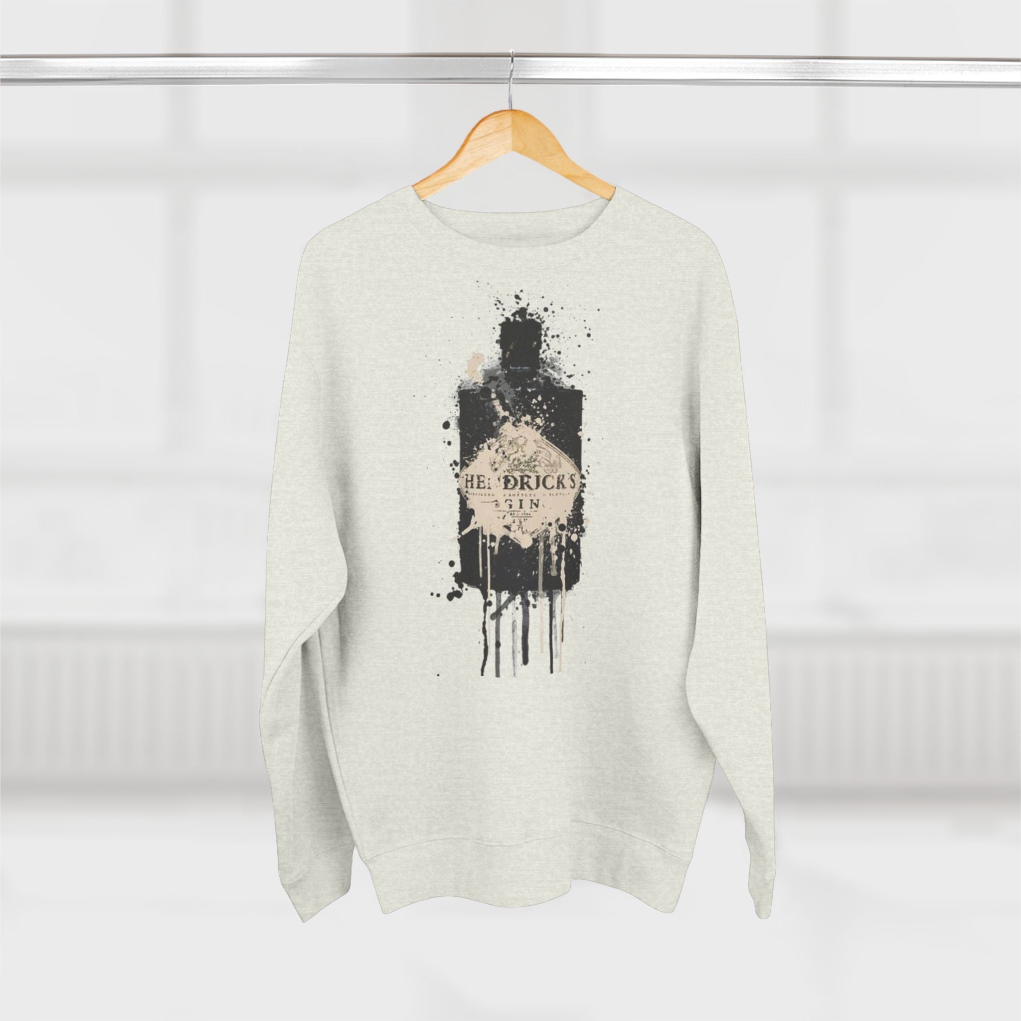 Hendricks Gin Sweatshirt with Watercolor Splatter Design