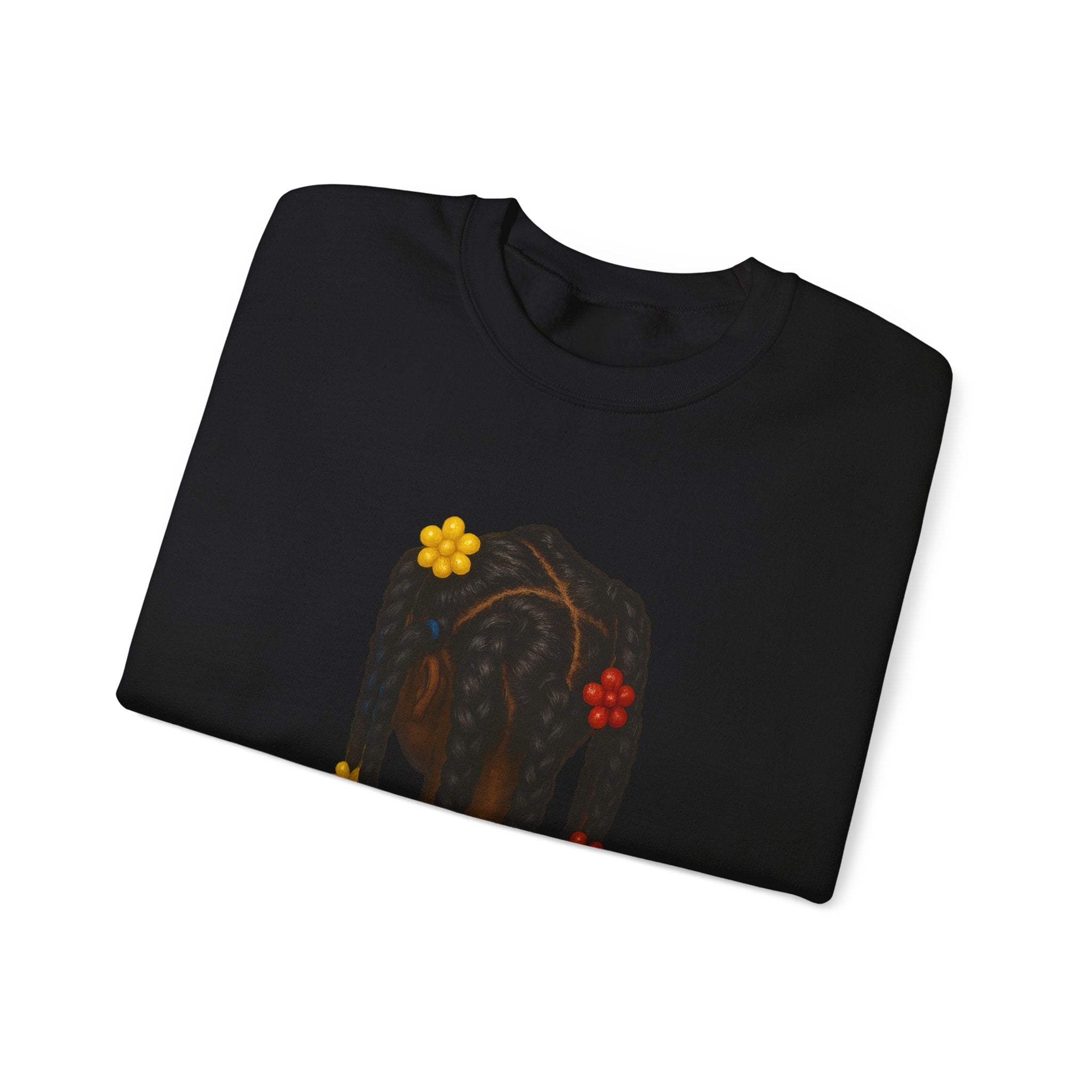 Colorful Flower Braid Crewneck Sweatshirt – Unisex Heavy Blend™