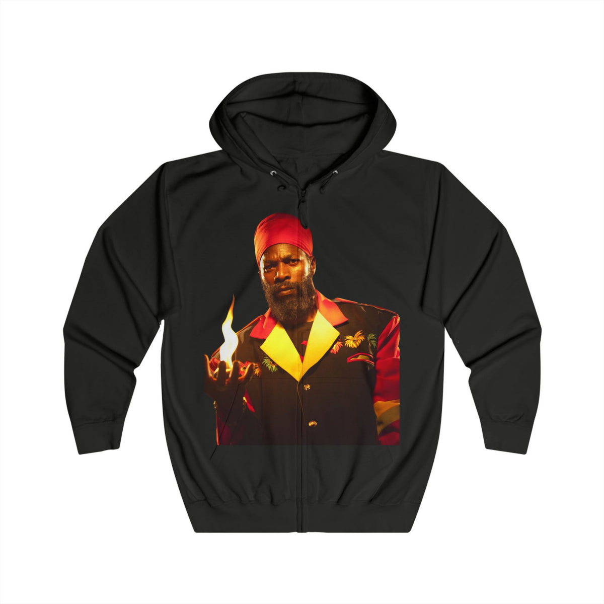 Capleton Rasta Flames Unisex Pullover Hoodie