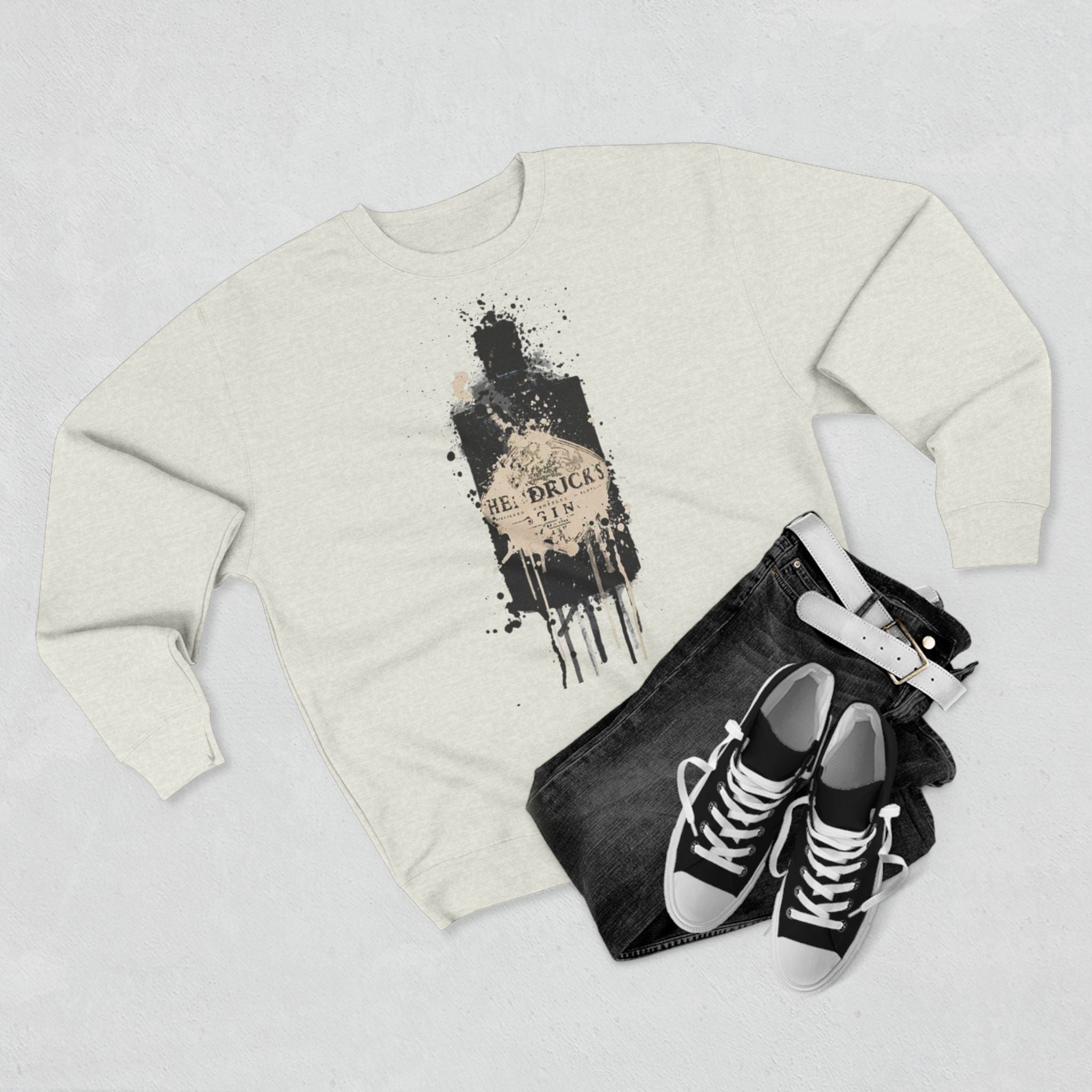 Hendricks Gin Sweatshirt with Watercolor Splatter Design