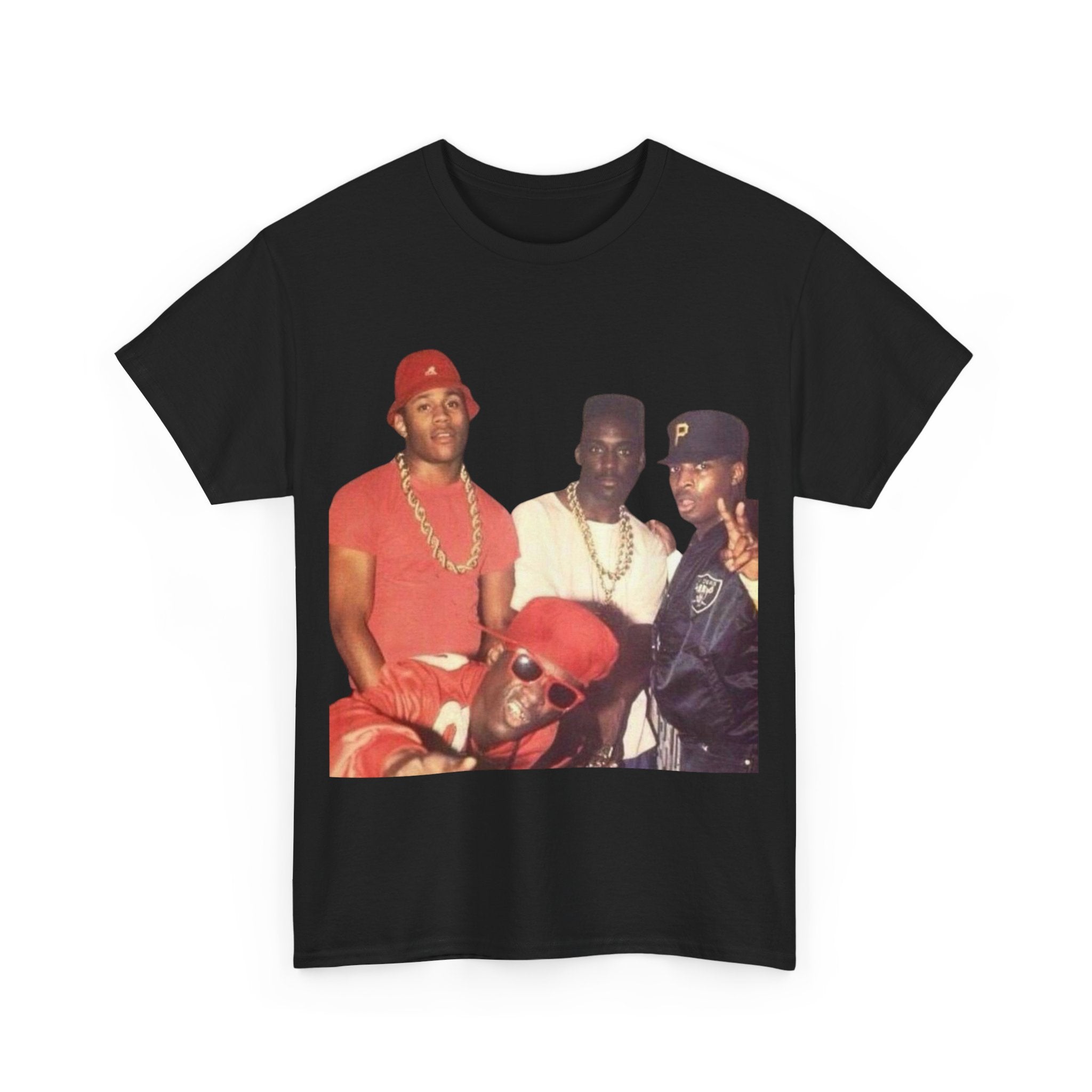 Retro Hip Hop Unisex Heavy Cotton Tee - Vintage Style Streetwear