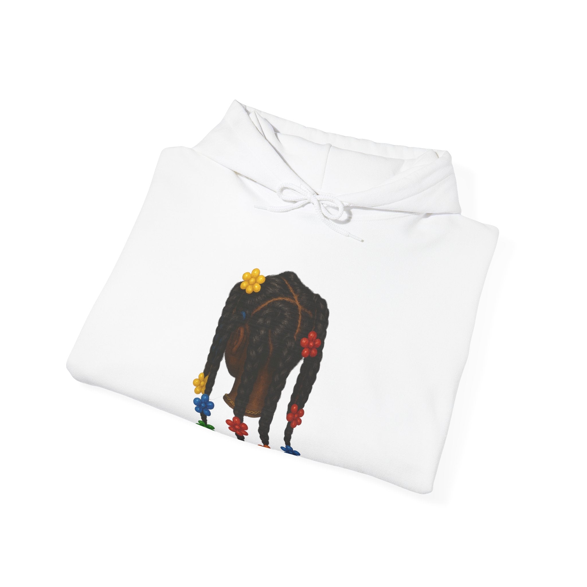 Colorful Flower Braid Unisex Hooded Sweatshirt - Cozy & Stylish