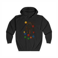 Colorful Flower Braid Unisex Hooded Sweatshirt - Cozy & Stylish