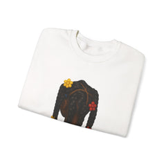 Colorful Flower Braid Crewneck Sweatshirt – Unisex Heavy Blend™