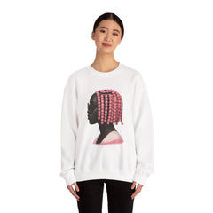 Chic Afrocentric Crewneck Sweatshirt - Stylish Black Woman Design