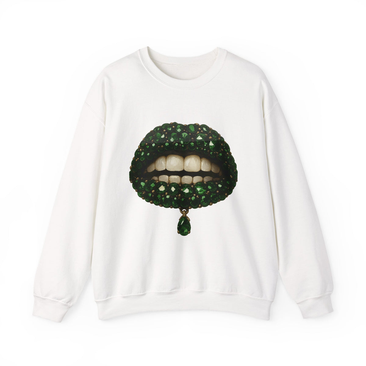 Gemstone Lips Unisex Crewneck Sweatshirt - Stylish & Comfortable