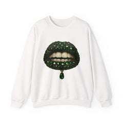 Gemstone Lips Unisex Crewneck Sweatshirt - Stylish & Comfortable