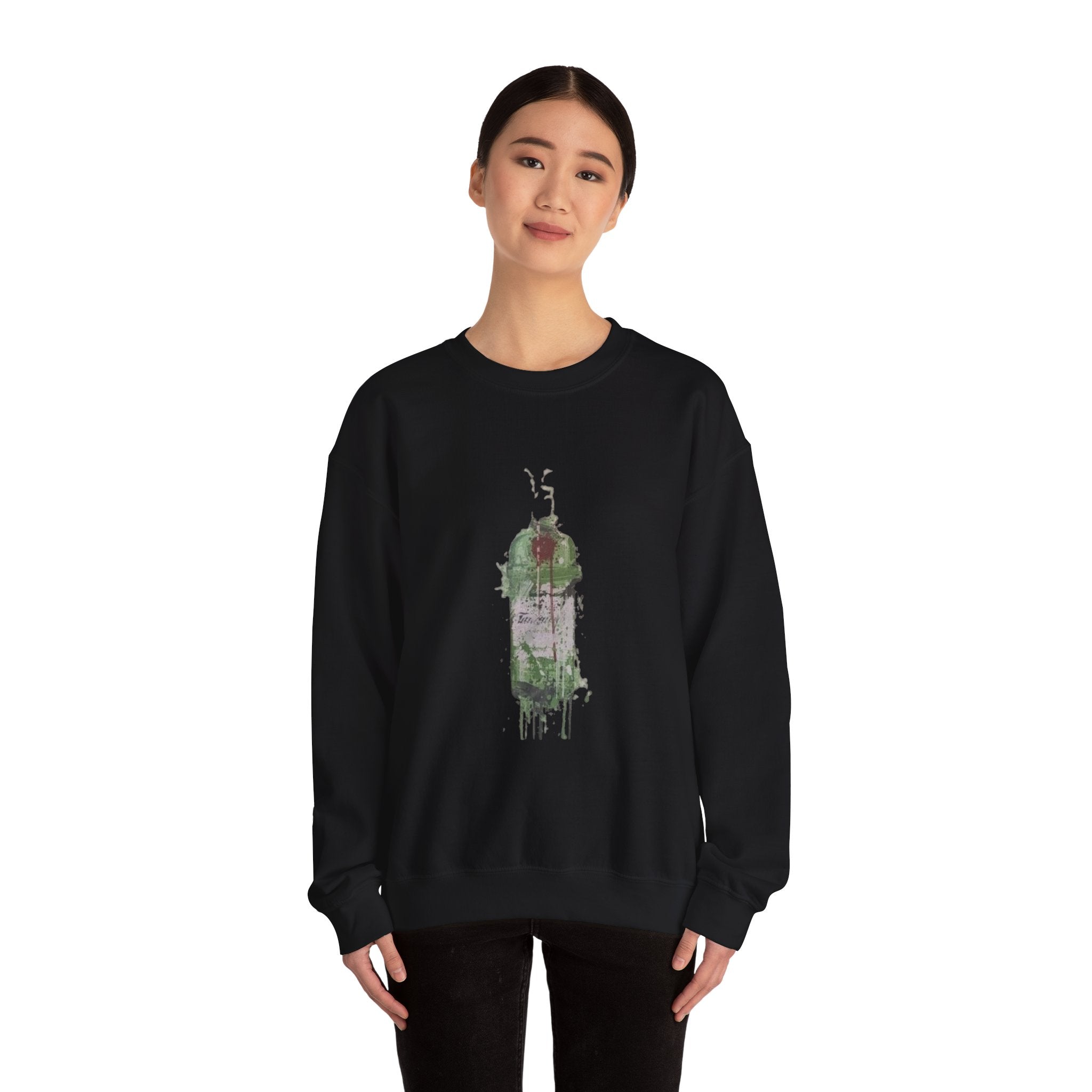Artistic Green Bottle Crewneck Sweatshirt, Unisex Heavy Blend™
