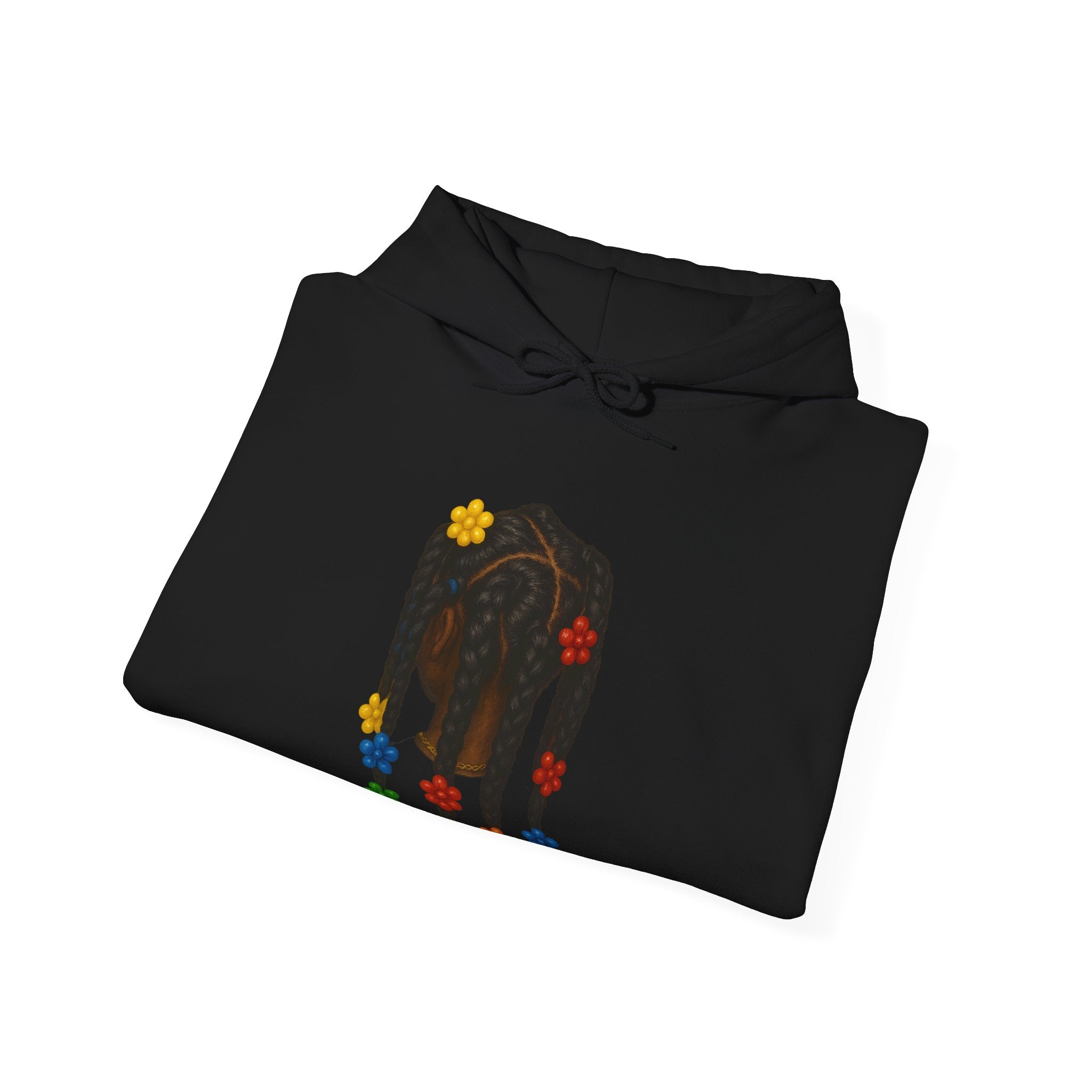 Colorful Flower Braid Unisex Hooded Sweatshirt - Cozy & Stylish