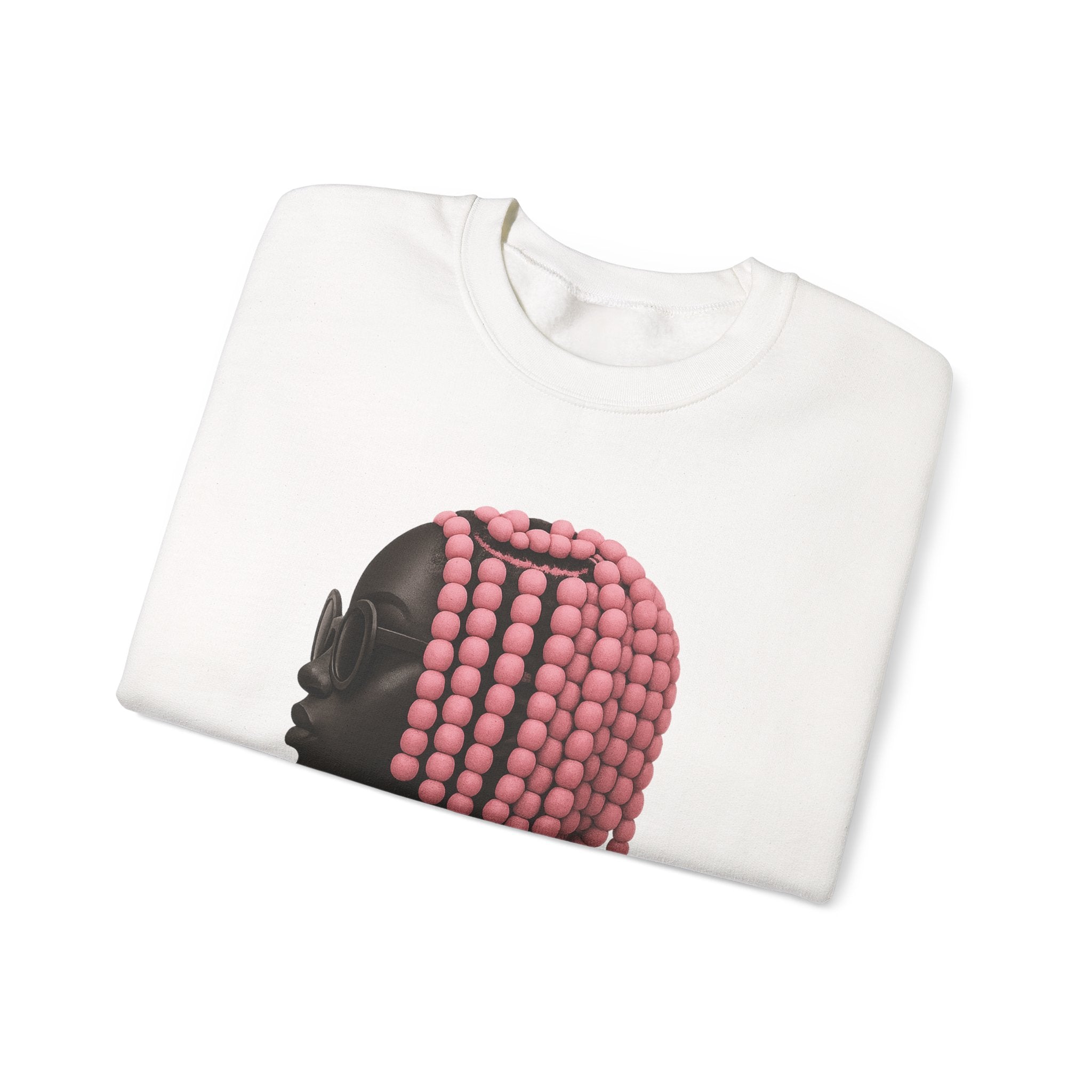 Chic Afrocentric Crewneck Sweatshirt - Stylish Black Woman Design
