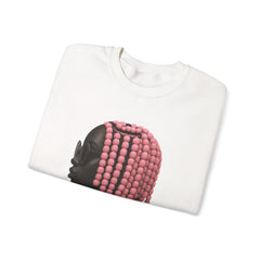 Chic Afrocentric Crewneck Sweatshirt - Stylish Black Woman Design