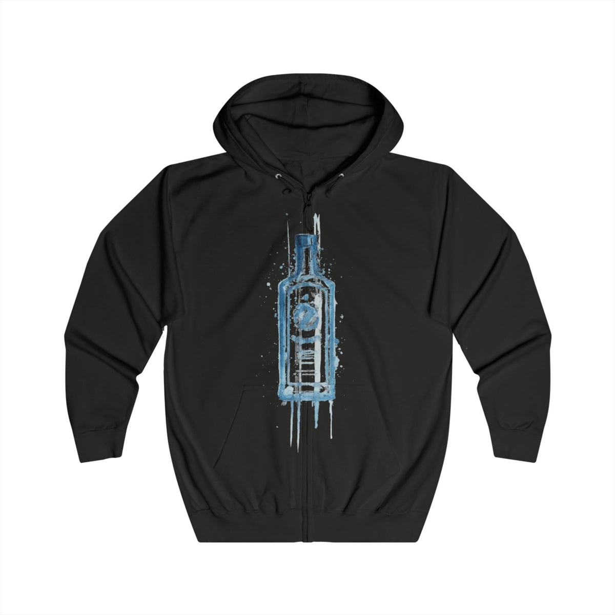 Gin Bottle Splash Hoodie for Casual Vibes