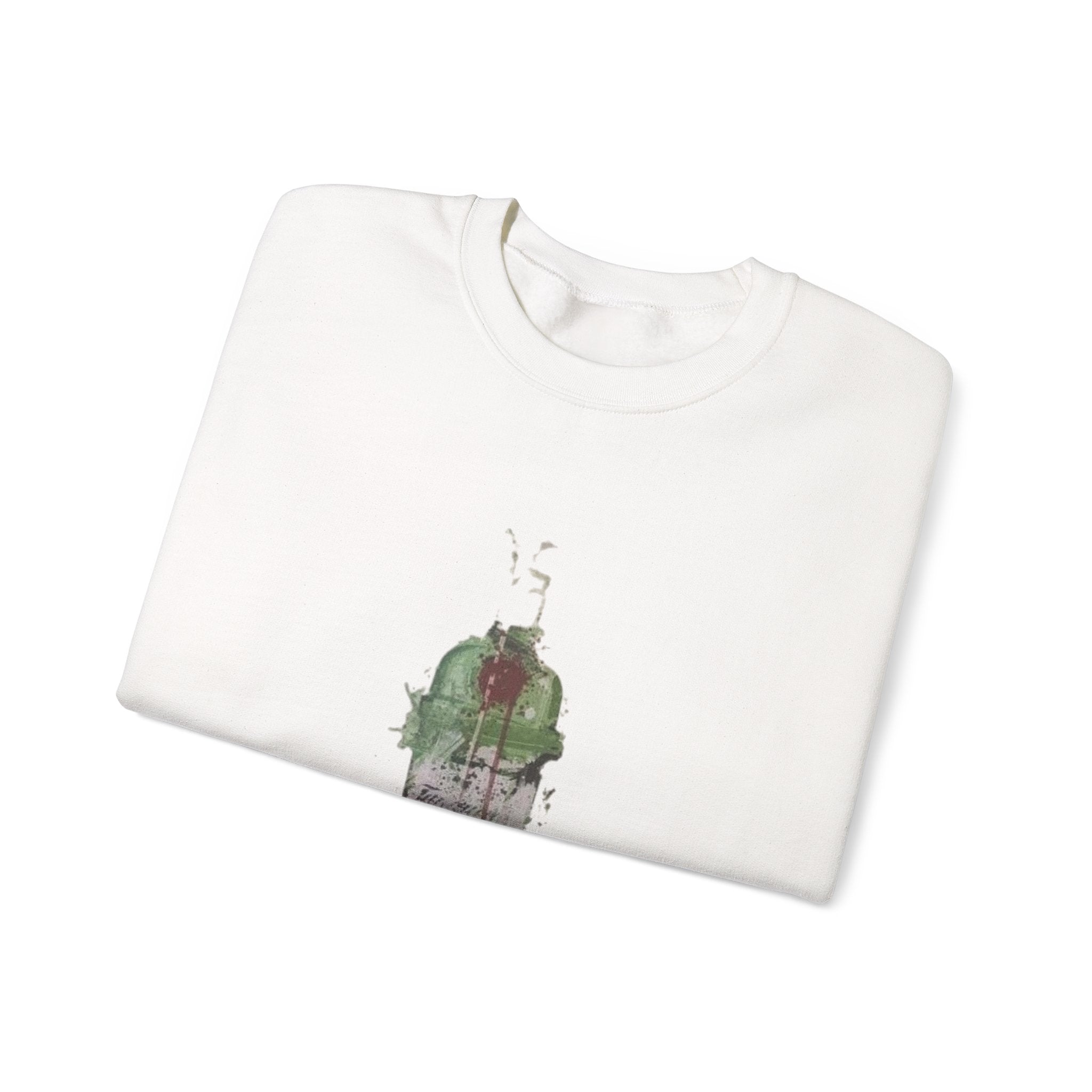 Artistic Green Bottle Crewneck Sweatshirt, Unisex Heavy Blend™