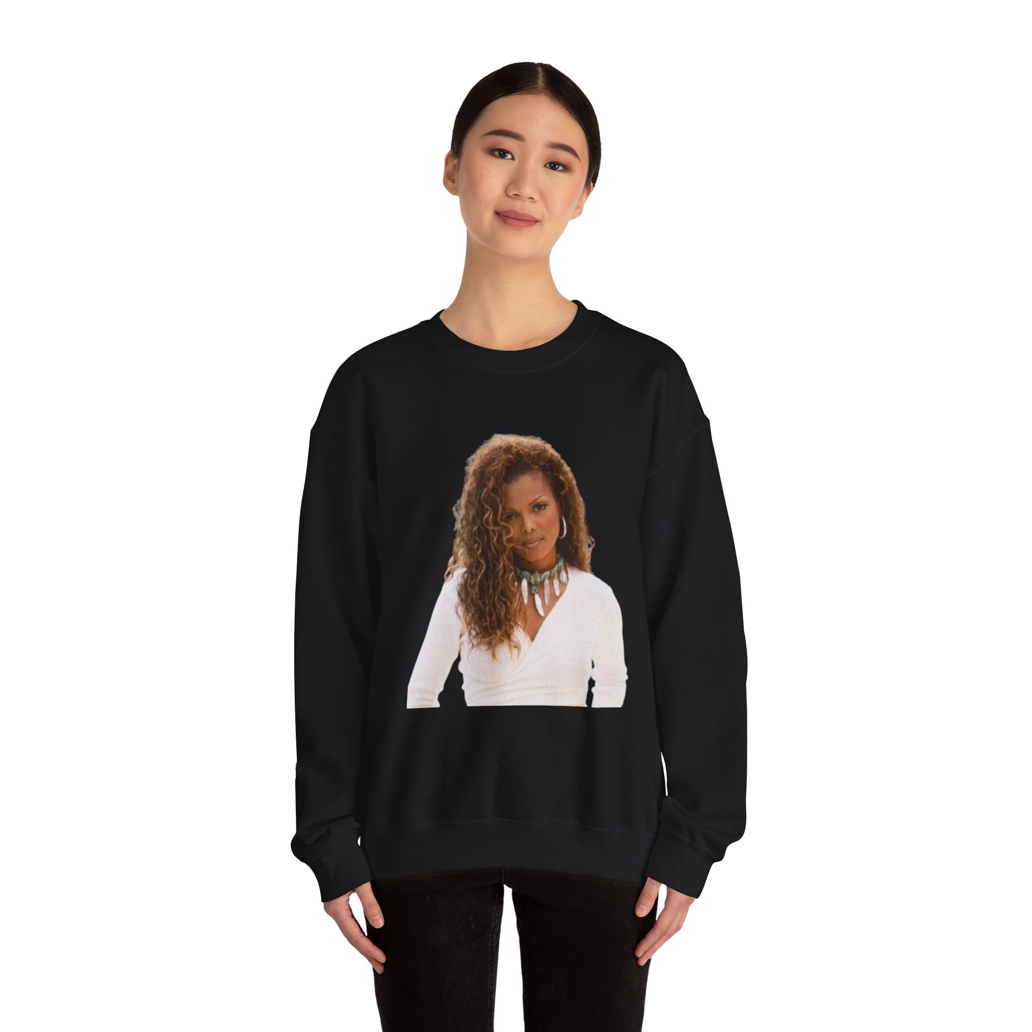 Janet Jackson Celebrity Crewneck Sweatshirt - Vintage Style
