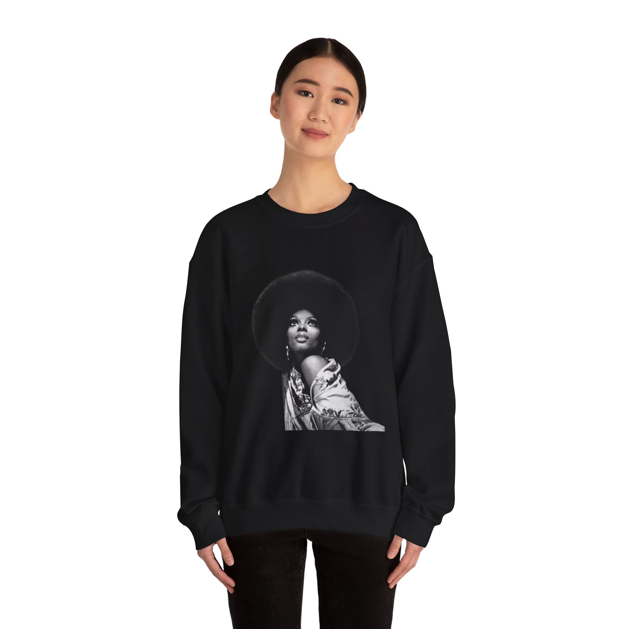 Diana Ross Empowering Afro-Inspired Unisex Crewneck Sweatshirt