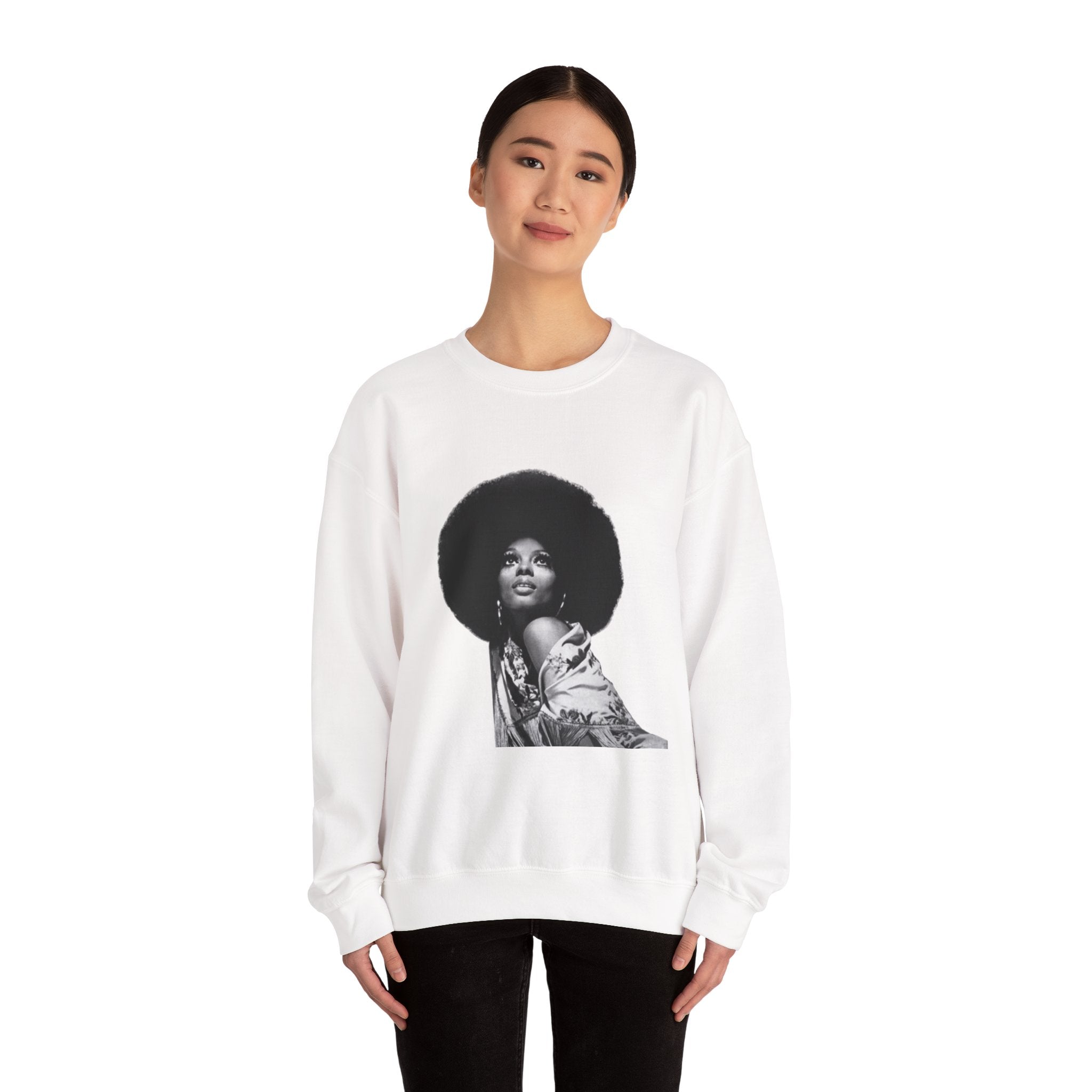 Diana Ross Empowering Afro-Inspired Unisex Crewneck Sweatshirt