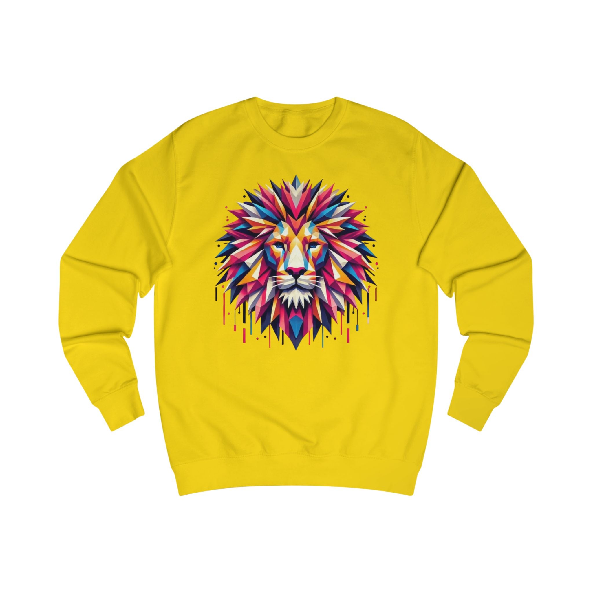Colorful Lion Graphic Unisex Sweatshirt - Bold & Artistic Design for Animal Lovers