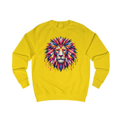 Colorful Lion Graphic Unisex Sweatshirt - Bold & Artistic Design for Animal Lovers