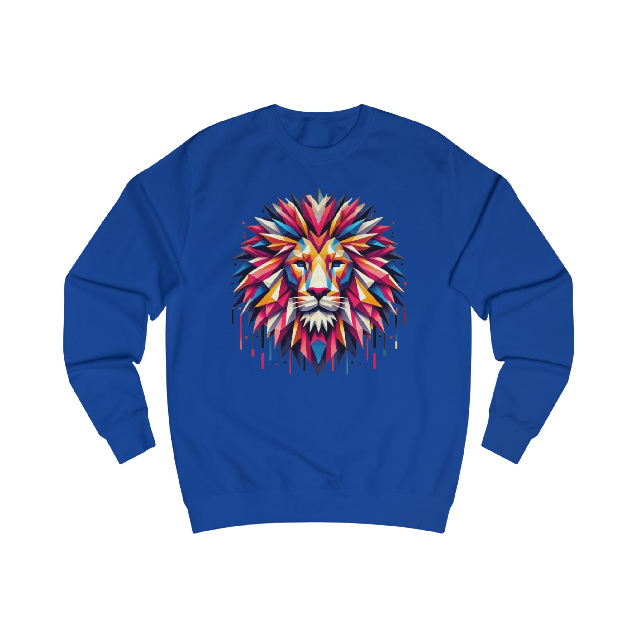 Colorful Lion Graphic Unisex Sweatshirt - Bold & Artistic Design for Animal Lovers