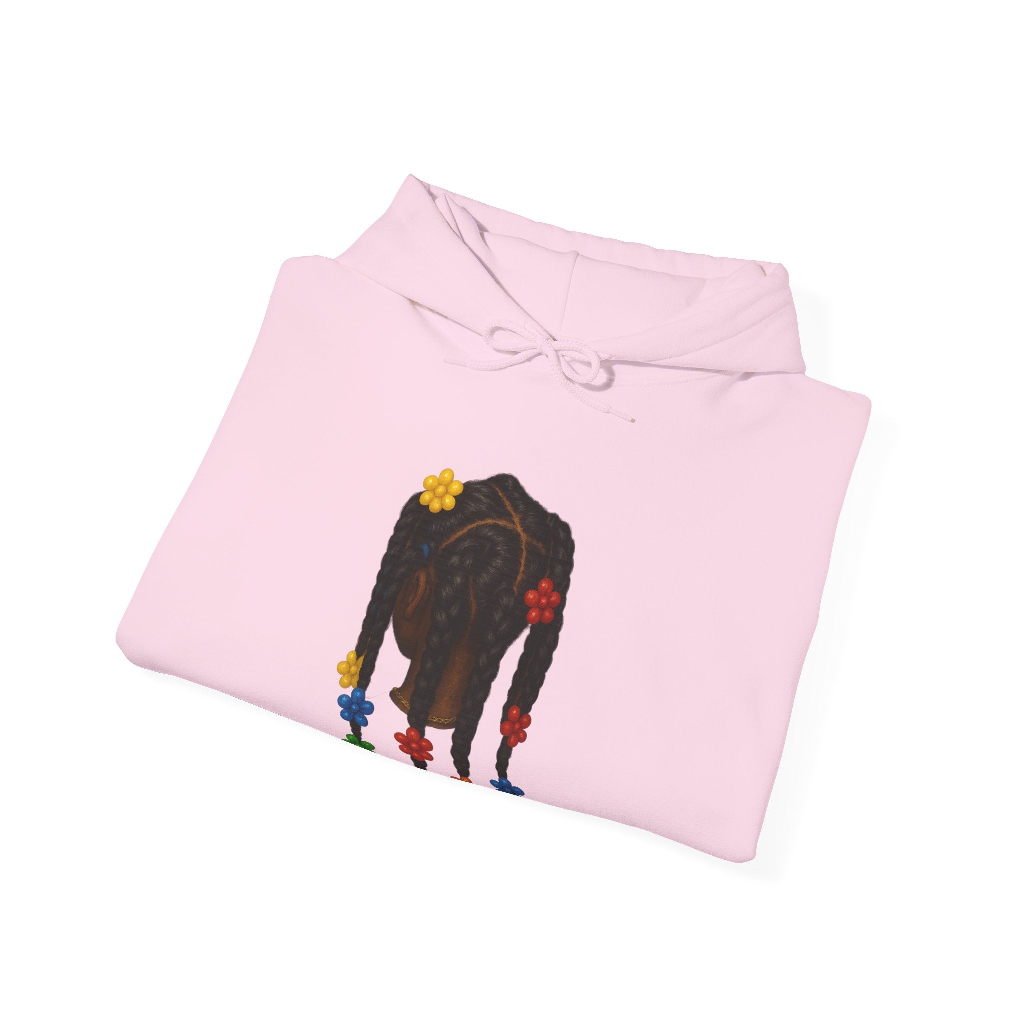 Colorful Flower Braid Unisex Hooded Sweatshirt - Cozy & Stylish