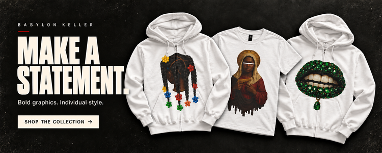 Flower Braid hoodie, Virgin Mary Keller tee and Glamorous Lip hoodie — Babylon Keller