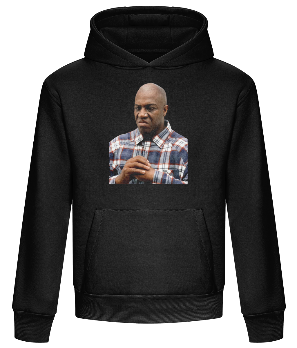 Deebo heavyweight pullover hoodie in Deep Black with front kangaroo pocket