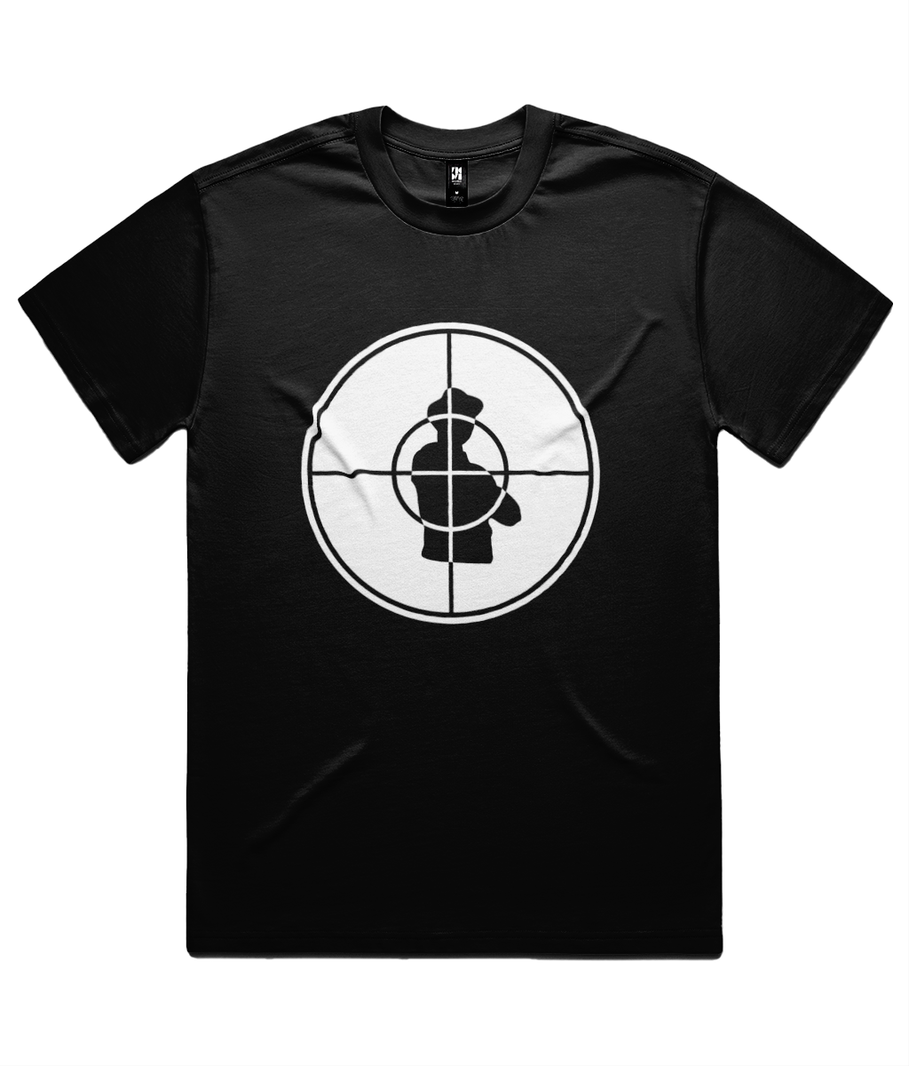 Public Enemy Heavyweight Tee in Black, corrected artwork